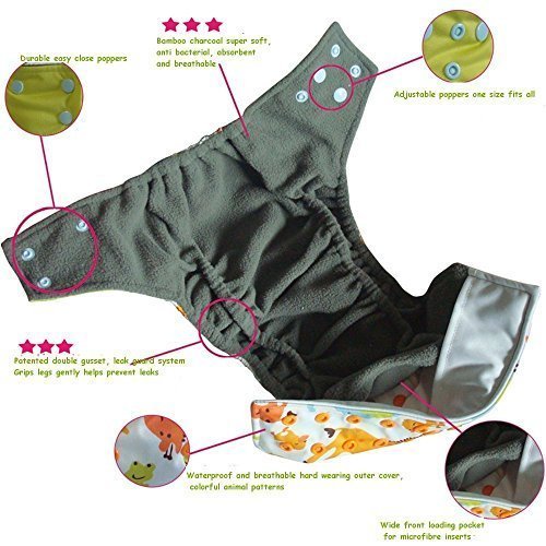 Bambungle, riutilizzabili in bambù per pannolini |...