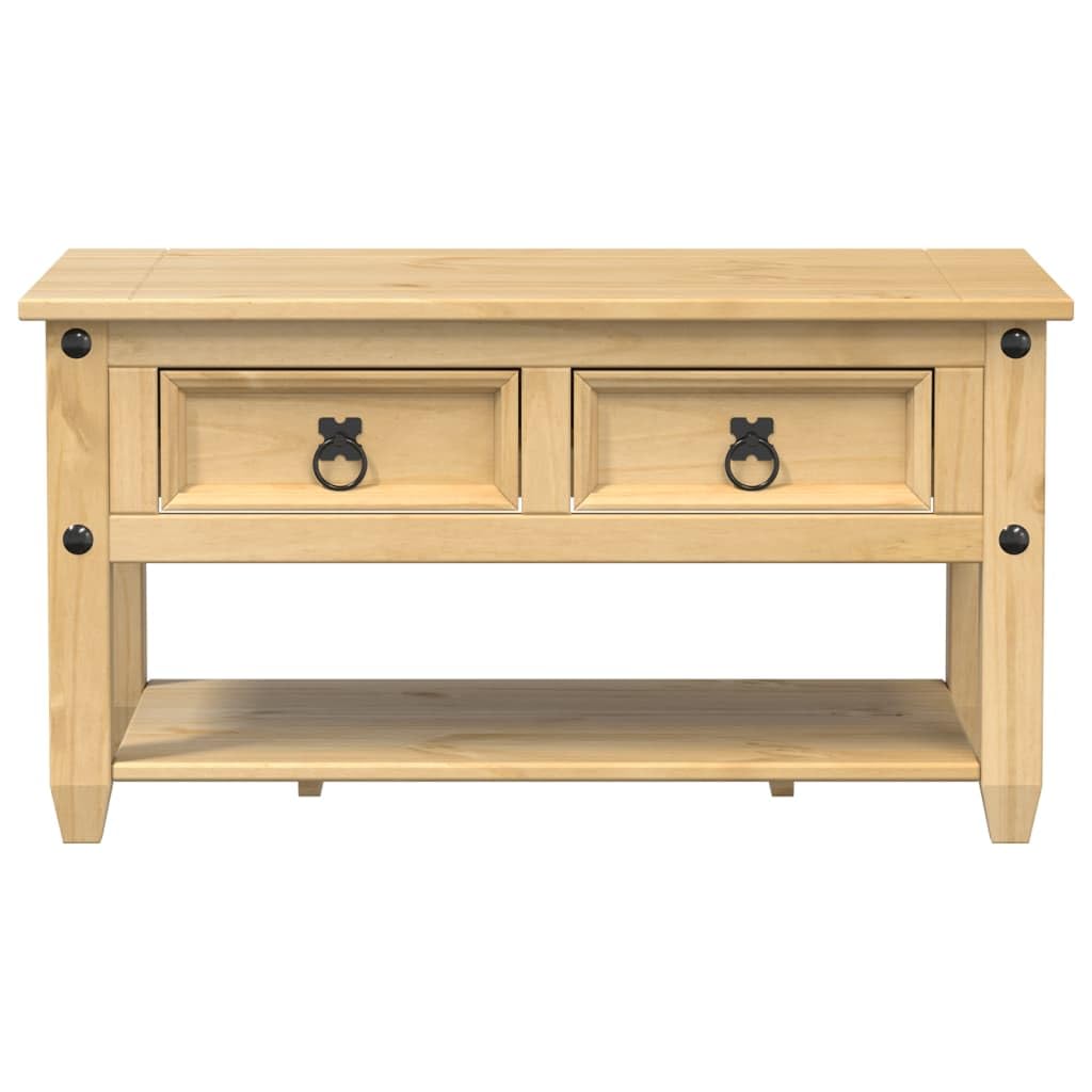 vidaXL Stolik kawowy z szufladami Corona, 85x50x45 cm, drewno sosnowe