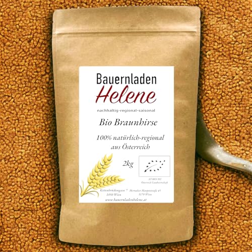 Bio Braunhirse - Natürliches Superfood für eine gesunde Ernährung, ganze Körner,100% aus Österreich (1Kg)