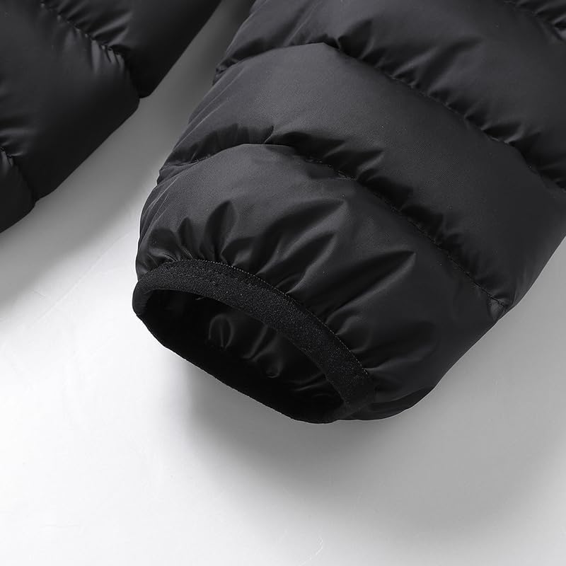 Men's winter imitation down jacket, thickened and warm, fashionable trend, detachable hat jacket