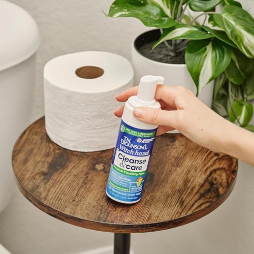 tn dickinson39s witch hazel cleanse and care personal cleansing foam shower fresh scent 5 fl oz  toilet paper foam spray  wet wipe alternative  gentle septic-safe formula