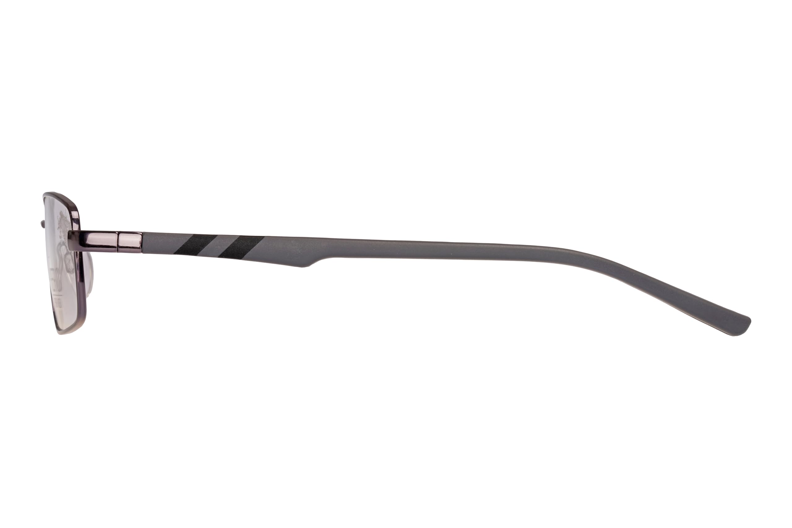Hero Brille mit Sehstärke für Herren optional mit Sonnenbrillentönung oder Blaulichtfilter, Rechteckig, gefertigt aus Metall (inklusive Brillenetui)