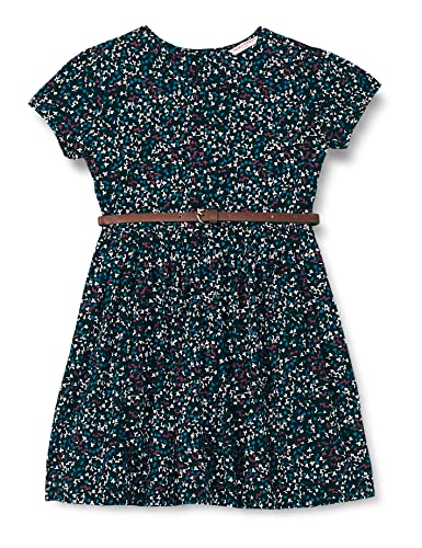 Image of Amazon Brand - Jam & Honey Cotton Girls' Dresses & Jumpsuits Knee-Length Dress (JHAW20GDRS990-7 Black 6-7 Years