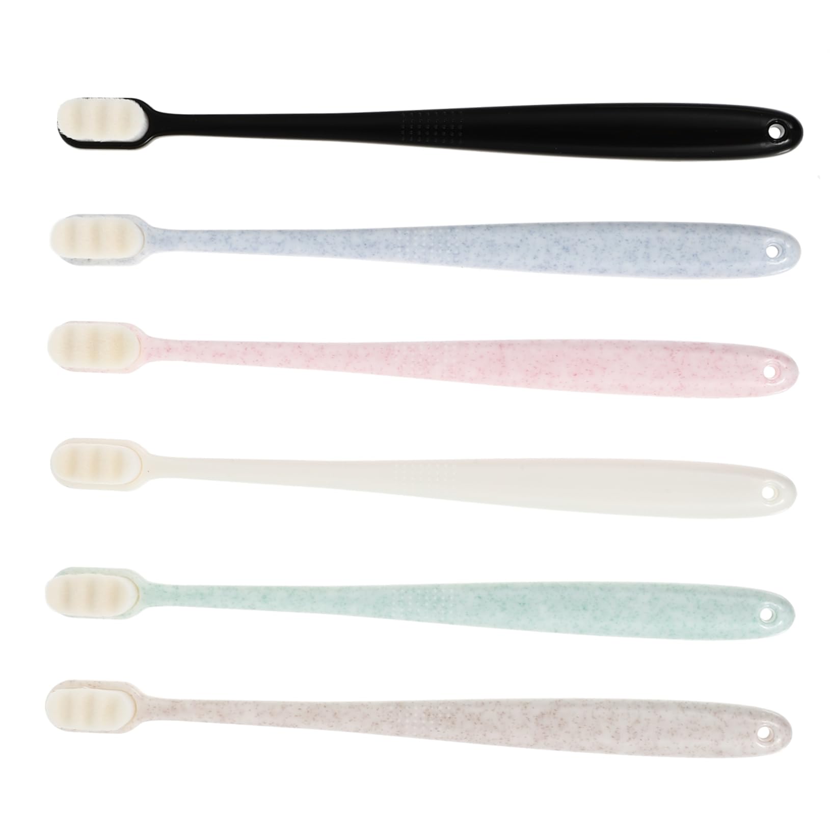 Beaupretty 3 Set Spazzolini Denti Morbidi Per Adulti Assortimento Colori Beige Nero Con Packaging Cylindrico Per Viaggi E Campeggio Protezione Gengive E 6 Pezzi*3