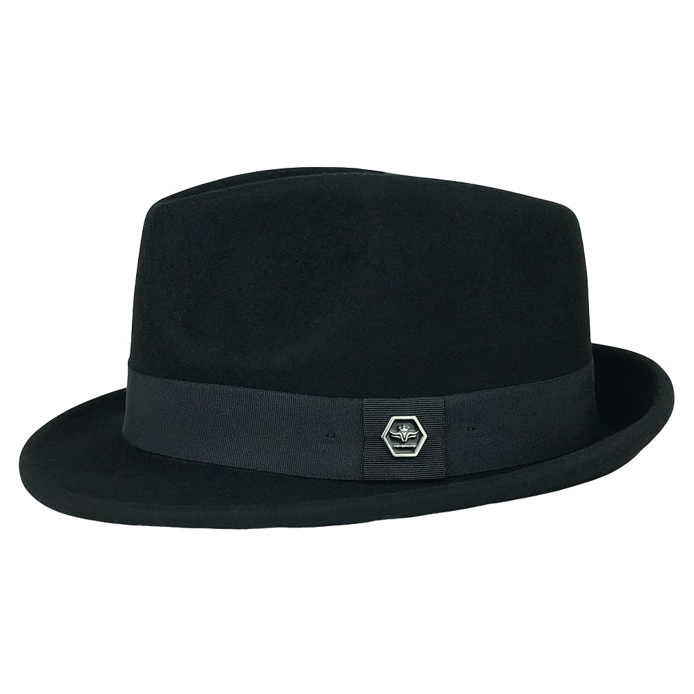 FREEBIRD99 100% feltro di lana Panama Fedora cappello corto trilby cappello piatto per uomo donna