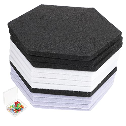SHOWERORO 12pcs paneles acústicos hexagonales para aislamiento de sonido, material de alta densidad absorbente de sonido, autoadhesivo para tratamiento de paredes en estudios, hogar y Ktv - diseño rayado