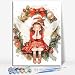 Aeontinity Christmas Fairy Festival Framed Canvas DIY Paint by Numbers Kit Bar Cafe Cave Home Room Wall Bathroom Porch Patio Decor Gift, 16 x 12 Inch
