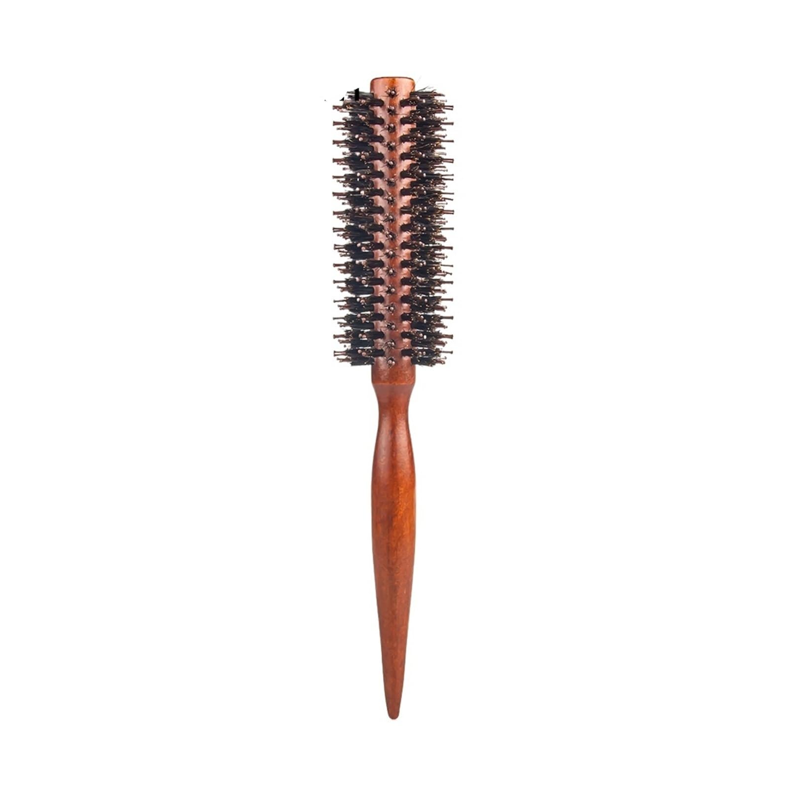 Spazzola for capelli tonda con manico in legno, pettine for in twill dritto, strumento for parrucchiere setole di cinghiale(ZB-ZWMGS-12mm)