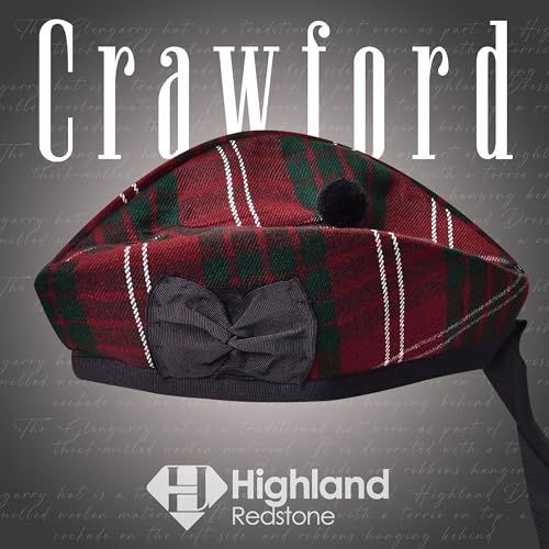 Image of Glengarry Cap-Traditional Scottish Hat, Acrylic Wool Tartan Glengarry hat, Kilts /Bagpipes Accessories