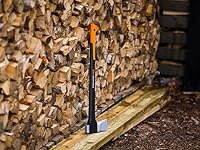 Fiskars Spaltaxt, Inklusive Klingen- und Transportschutz, Länge: 72 cm, Antihaftbeschichtet, Hochwertige Stahl-Klinge/Glasfaserverstärkter Kunststoff-Stiel, Schwarz/Orange, X25–XL, 2,4 kg, 1015643 – Ansicht 4