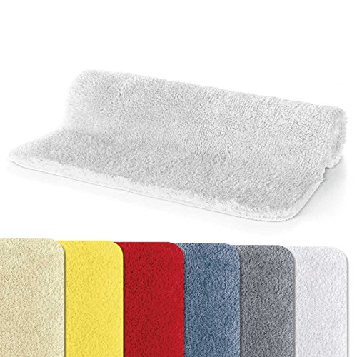 Spirella Badteppich Badvorleger Duschvorleger Fino Supersoft Hochflor waschbar, rutschfest Badematte...