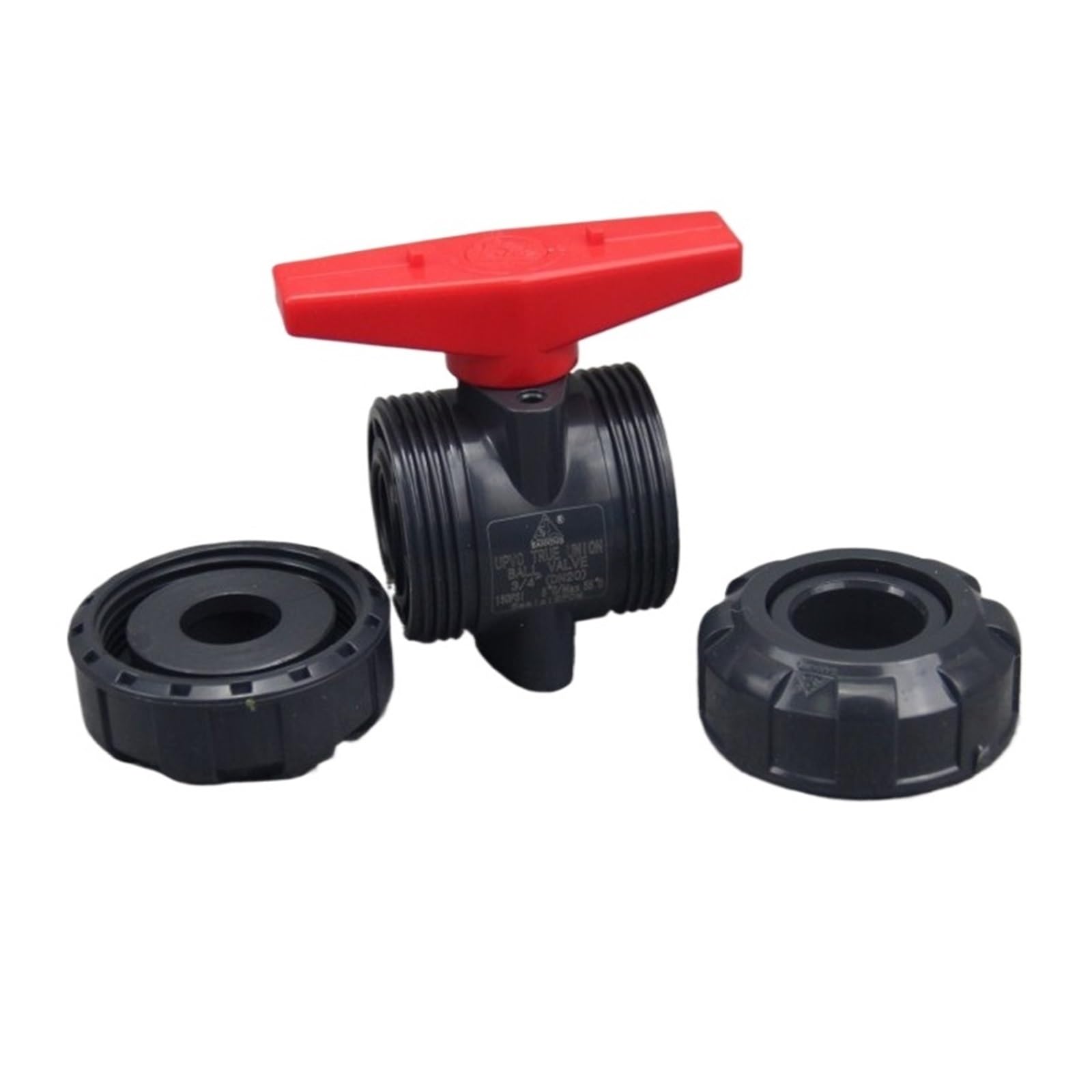 Válvula de Bola de PVC, Conector de tubería de Agua de PVC, Accesorios for mangueras de plomería, válvula de Cierre Deslizante, ID, 1/2 ", 3/4", 1 ", 1,2", 1,5 ", 1 ud.(I.D42.16mm)