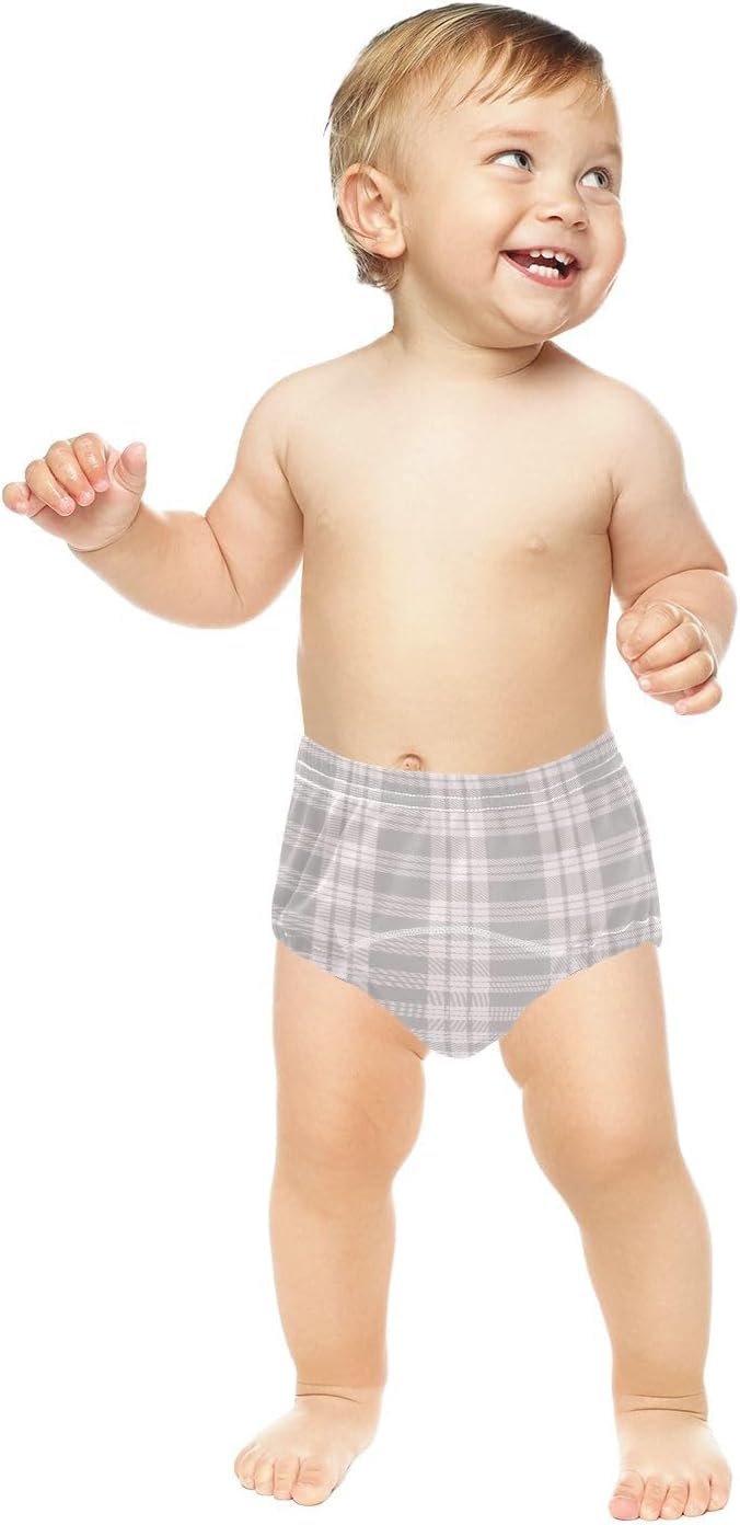 Baby Underwear Potty Training Absorb Water Grey Checkered Pattern Overnight Potty Training Underwear Pants Panties