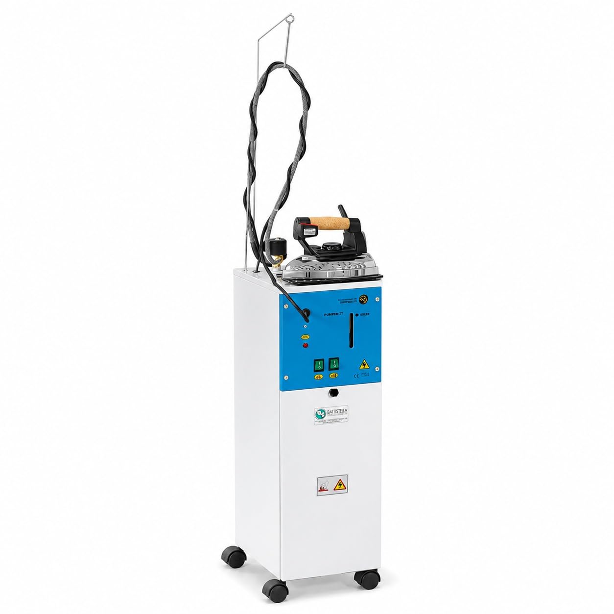 PROFI - Dampfbügelstation Dampferzeuger mit Bügeleisen, 2250W 220V 4,5 Liter Wassertank Dampferzeuger Bügelanlage Bügelsystem mit Kupferkessel, Regelbarem Dampfventil