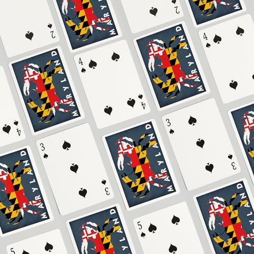 Lantern Press Maryland, Crab Flag, 52 naipes poker miniatura 4