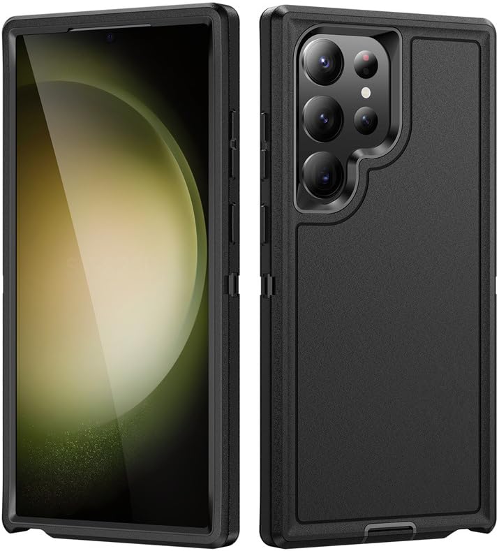 Case for Samsung S22 Ultra, Dustproof, Shockproof Drop Proof, Military Grade Protective Cover for Galaxy S 22plus Solid Polycarbonate Shell. Soft Cushioning Rubber. (Black,Galaxy S22)