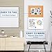 Magnetic White Board and Cork Board Combo, 36 X 24 inches Whiteboard Bulletin Combination Board, Wall Mounted Dry Erase Message Board for Home, School and Office