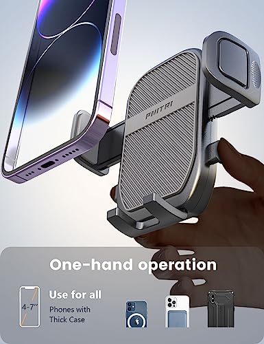 Handyhalterung Auto, Lüftung Schutz Auto Handy Halterung Ständer mit Hakenclip und Beine Doppelte Unterstützung 360° Drehbar KFZ Handyhalter Auto für iPhone Android Smartphone (4.0''-7.0'')