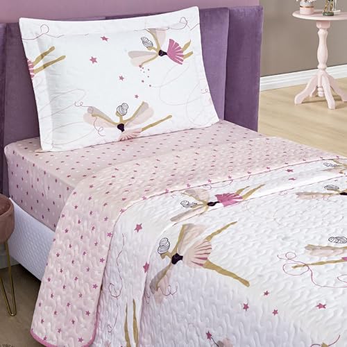 Colcha Cobre Leito Bouti Solteiro 02 Peças (bailarina)