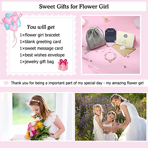 Pinkdodo Flower Girl Bracelet Flower Girl Gift Jewelry Pearl Charm Bracelet Flower Girl Proposal Gifts Thank You Flower Girl Wedding Gifts #TOP4