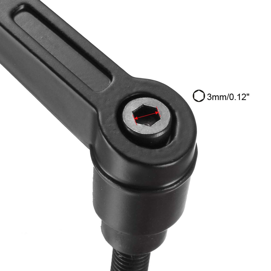 TA-VIGOR 2Pcs Adjustable Clamping Lever Handles, M6 x 50mm Locking Quick Release Push Button Ratchet Screw Knobs - Image 4