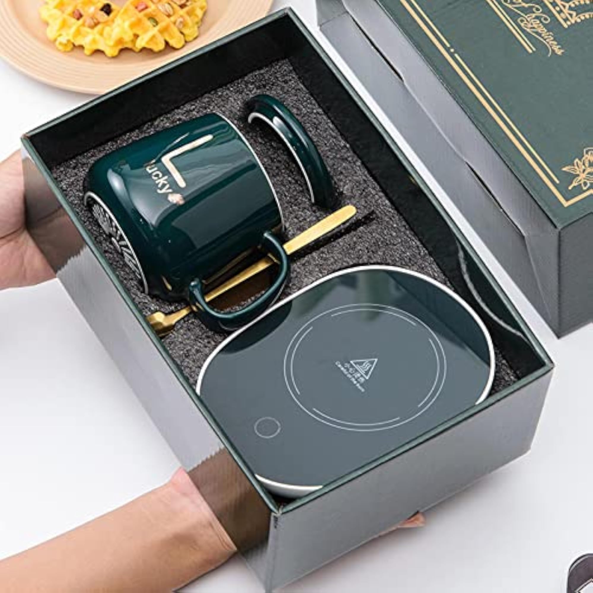 Beverage Warmer Constant Temperature Mug Warmer for Office Home Green