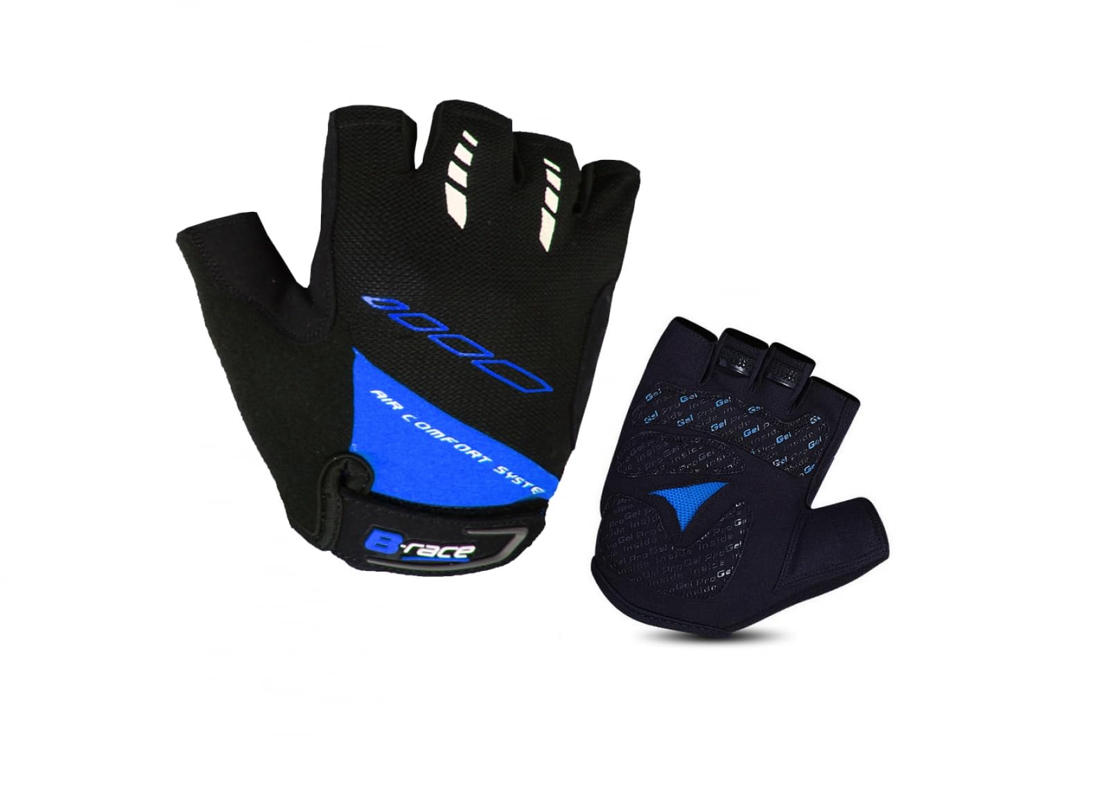 BONIN B-RACE Guanti B-Race Bump Gel Nero/BLU MIS 1 Taglia S Gloves