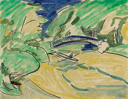 Poster Galgenberg à Iéna de Kirchner : impression sur toile sans cadre 50x70 cm