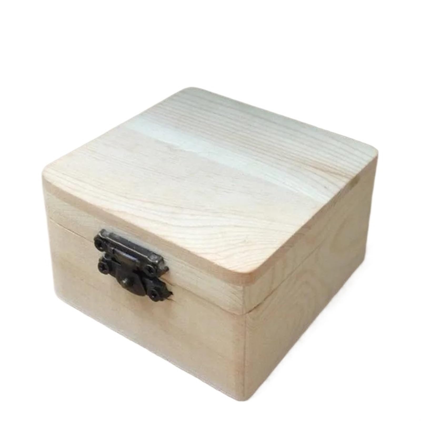 Genérico Caja de Anillo Caja de Almacenamiento de Madera Retro Caja de Madera Simple con Tapa Cajas con bisagras multifunción Embalaje de Regalo Estuche de joyería Cajas de Anillo para joyería