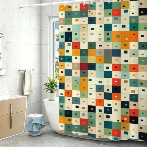 Rideau de douche imperméable avec ourlet lesté lavable en machine