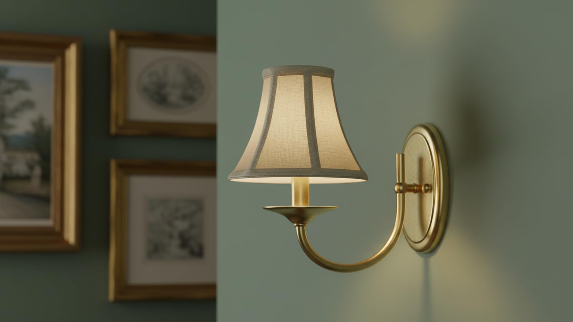 Aspen Creative 30039-2A mały żyrandol w kształcie dzwonka klips do lampy zestaw (2 sztuki), wzór przejściowy w kolorze beżowym, szerokość dołu 15 cm (7,6 cm x 15 cm x 12,7 cm)