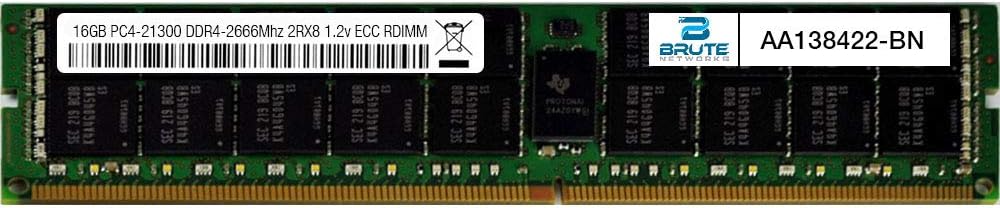 AA138422-BN - 16GB DDR4-2666Mhz 2RX8 ECC Registered RDIMM (Compatible with OEM PN# AA138422)