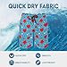 Summer Beach Shorts for Men, Fashion Quick Dry Board Shorts Valentines Elegant Love Heart Lightweight Swim Trunks with Drawstring (3XL)