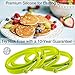YumYum Utensils Silicone Egg Rings Non Stick. Green 4-pk