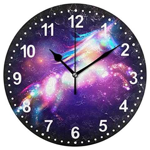 Mnsruu Reloj de pared con diseño de unicornio mágico Cover