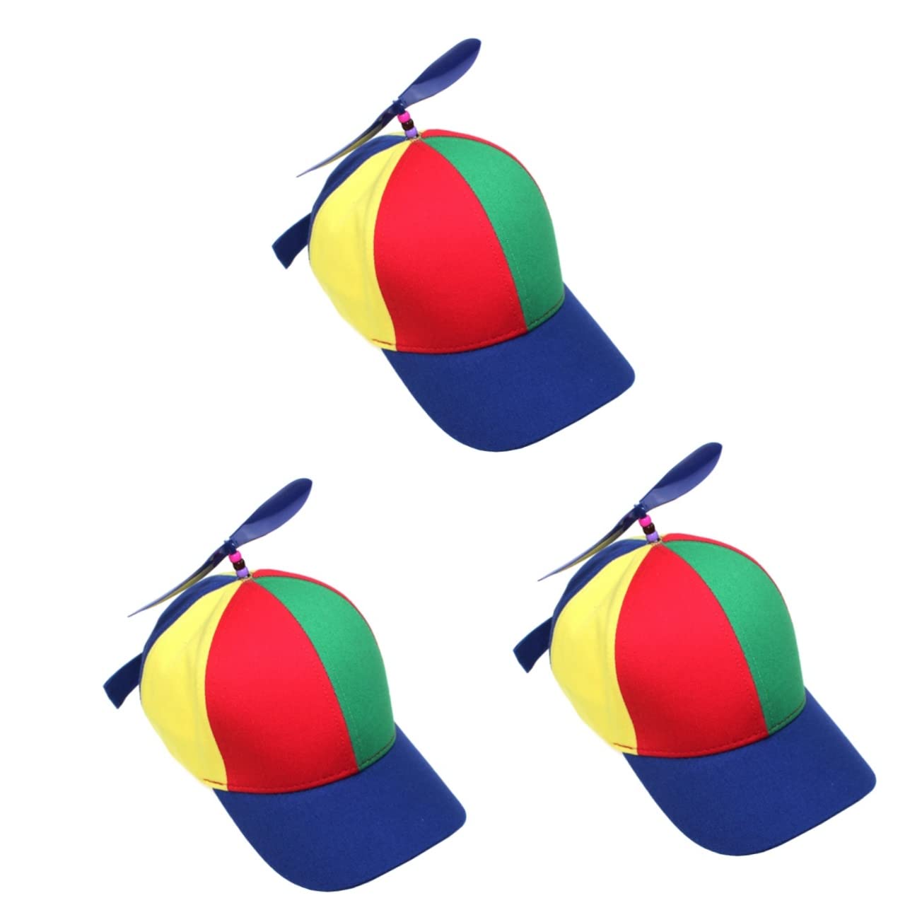 PRETYZOOM Summer Hat 3pcs Kids Brightly Party with Men's Favors Sun Kid Adult - Bamboo Cotton Gift Colorful Blue Beanie Nerd Ages Men Old Color Unstructured & Hat for Hats Summer Trucker Outdoor Hat