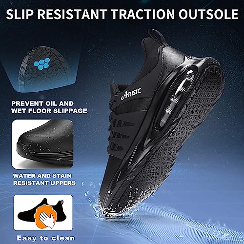 ARISIC Non Slip Work Shoes for Men Slip on Sneakers Waterproof Restaurant Men Zapatos Trabajo Comfort Kitchen Chef Slip Resistant Food Service Shoes2