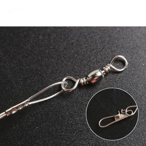 Set de 10 rigs de acero inoxidable para pesca miniatura 7