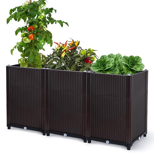 D'vine Dev Raised Patio Planter Box - Elevated Planter with