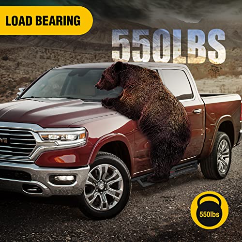 Image of Nilight Running Boards for 2019 2020 2021 2022 2023 2024 2025 2026 Ram 1500 Quad Cab /Extended Cab New Body Style Dual-Stage Textured Black Powder Coated Slip-Proof Side Step Nerf Bars