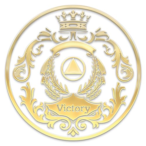 Medalla de Sobriedad AA The Victory Crown Gold Plated miniatura 1