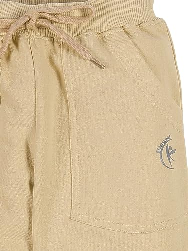 Image of KiddoPanti Boys Solid Fleece Track Pants | Cotton Poly Fleece Fabric | Ankle Length Bottom Rib | 2 Front Patch Pocket | Elastic Waist & Drawcord | Jogger Track Pants for Boys