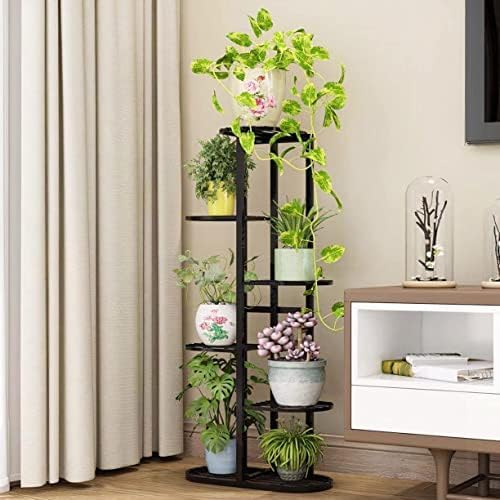 EVETO 6 Tier 7 Potted Metal Tall Plant Stand Indoor Outdoor, Upgrade Tiered Corner Plant Shelf for Multiple Plants, Heavy Duty Flower Holder Display Rack for Patio Garden Balcony Living Room_(Black) (B0CVRTWM8W) Amazon Price History, Amazon Price Tracker