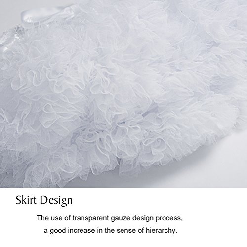 image for XinChangShangMao Women's Soft Chiffon Petticoat Tutu Skirt White, One 
