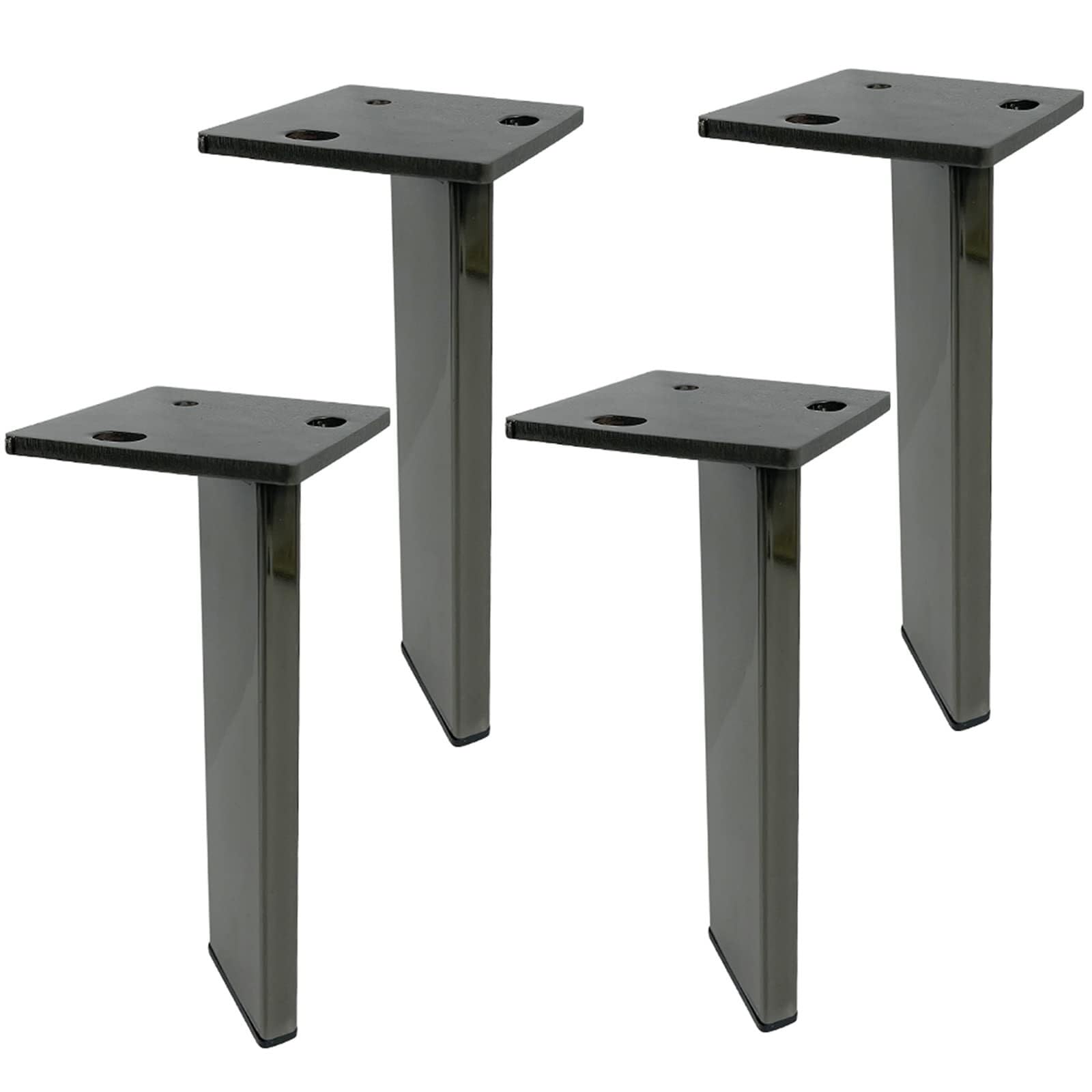 UYHBCNQD Metal Furniture Legs 4 Pcs Replacement Legs Set Stainless Steel Furniture Foot DIY Cabinet Feet TV Stands Support Legs Upgrades(Nero,60cm(23.6in))