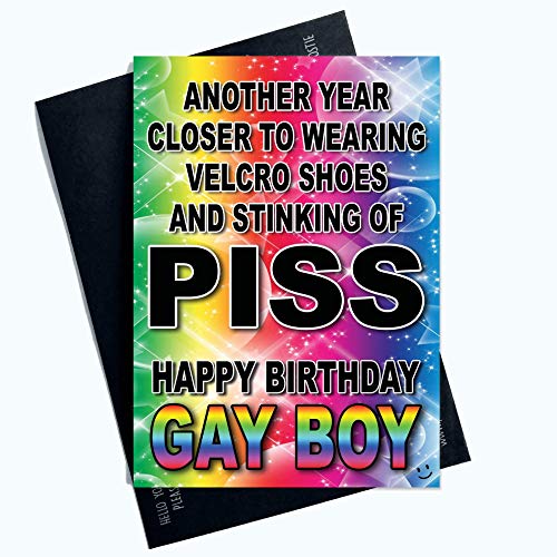 Divertidas Tarjetas Gay Apestando de Mear Amigo Bestie Novio Tarjeta Gay Boy Rude PC952