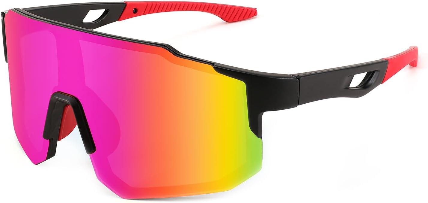 Sports Baseball Sunglasses Men Women Visor Cycling Glasses MTB Running Driving Fishing Baseball B5105, Purple