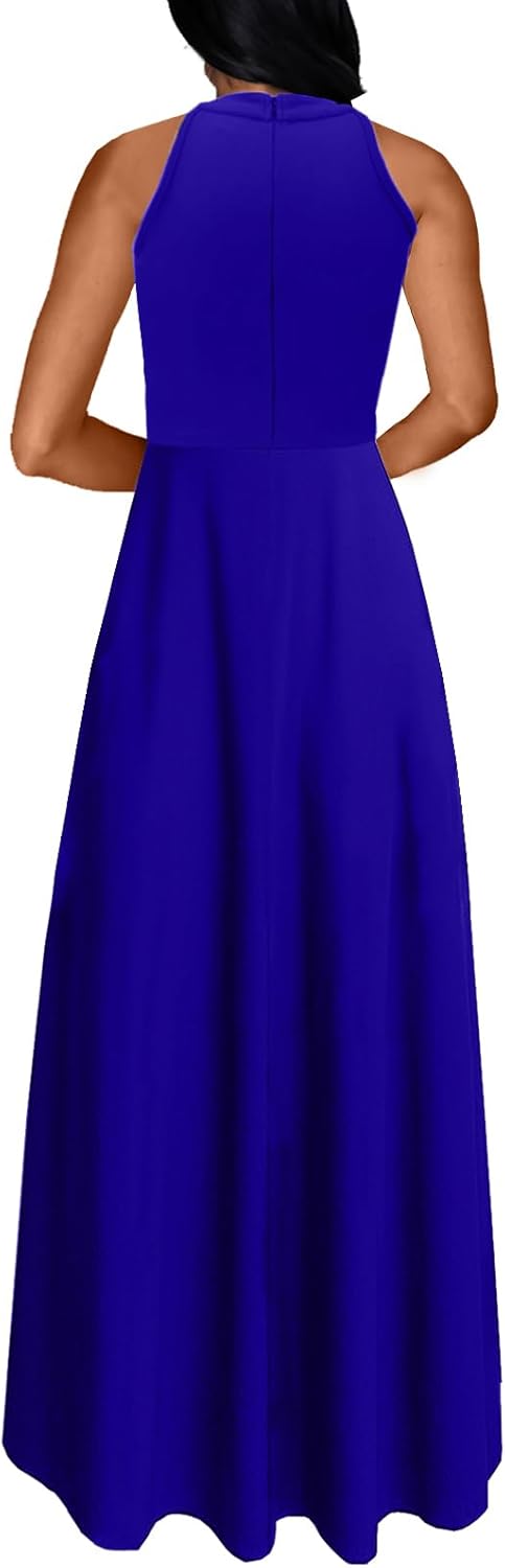 Formal Dress for Women Elegant Halter Neck High Split Wedding Guest Cocktail Party Prom Evening Long Dresses