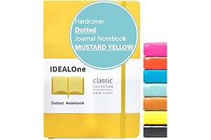 Mustard Yellow Hardcover Dotted Bullet Journal