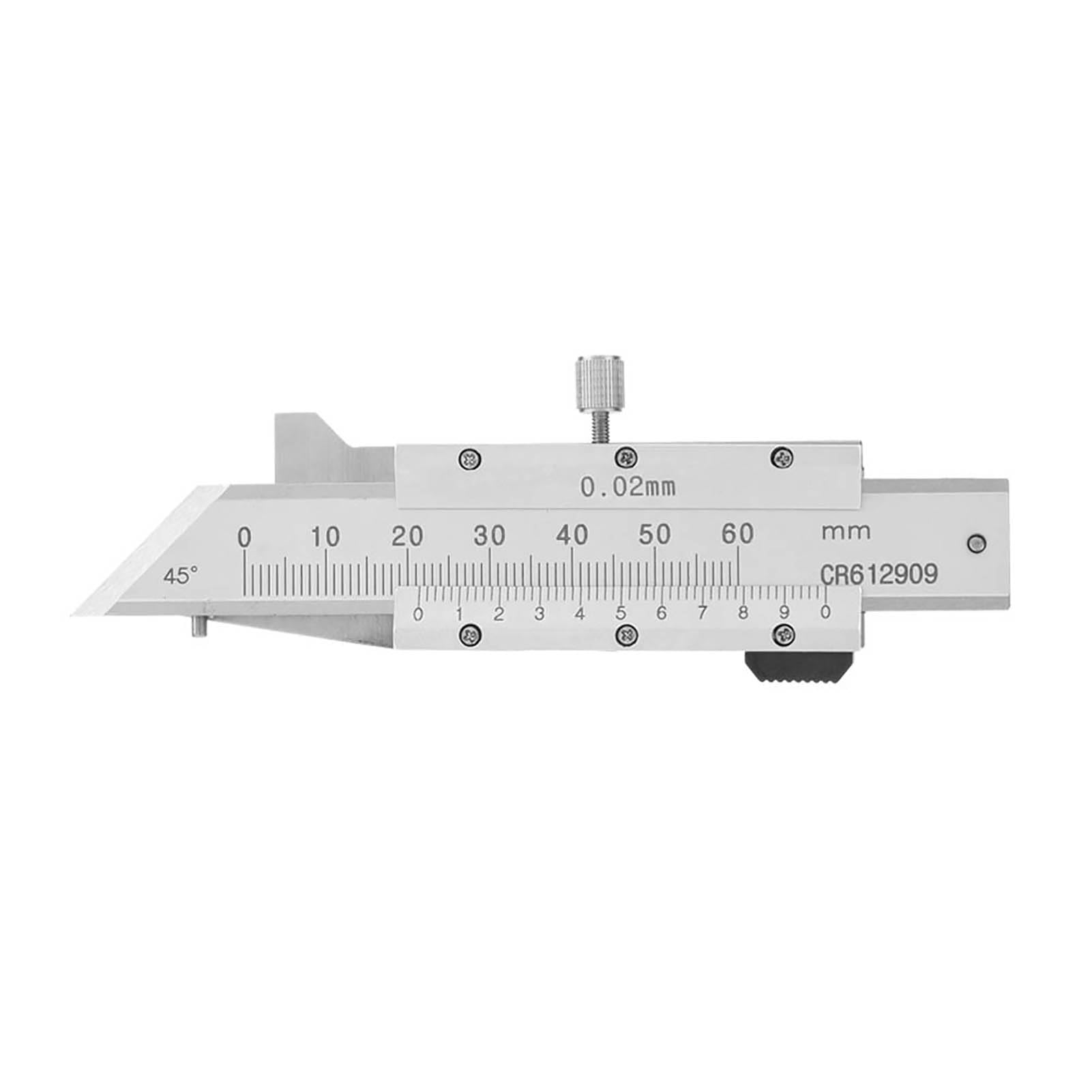 YWBL-WH Regla de Calibre de Chaflán Calibrador de Acero Inoxidable Herramienta de Lectura Mecánica de 0-50 Mm para Medición del Tamaño de Chaflán en Fabricación Mecánica Procesamiento de Vidrio